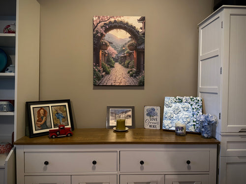 Sakura Gateway Serenity – 24x30 Canvas/Wall Art Print